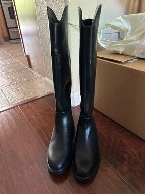 NWOT - A New Day Tall Black Leather Riding Boots